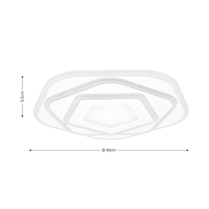 Brilagi - LED dimmbare Deckenleuchte MODERN LED/64W/230V 2700-6500K Ø 40 cm + Fernbedienung