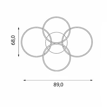 Brilagi - LED dimmbare Deckenleuchte ORBITS LED/52W/230V 3000-6000K + Fernbedienung