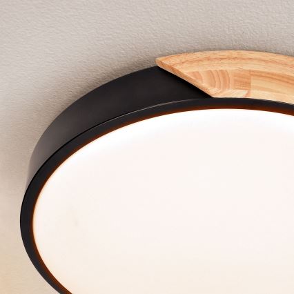 Brilagi - LED dimmbares Deckenleuchte PILANA LED/48W/230V 3000-6500K Eiche Ø 40 cm + Fernbedienung