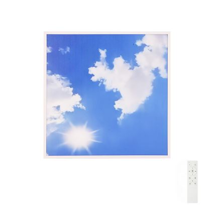 Brilagi - SLIMFRAME SKY dimmbare LED-Deckenleuchte LED/58W/230V 60x60 cm 3000-6000K silber/blau + Fernbedienung