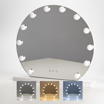 Brilagi - LED dimmbares Make-up-Spiegel HOLLYWOOD LED/12W/230V 3000/4000/6500K