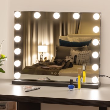 Brilagi - LED dimmbares Make-up-Spiegel HOLLYWOOD LED/15W/230V 3000/4000/6500K