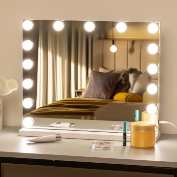 Brilagi - LED dimmbares Make-up-Spiegel HOLLYWOOD LED/15W/230V 3000/4000/6500K