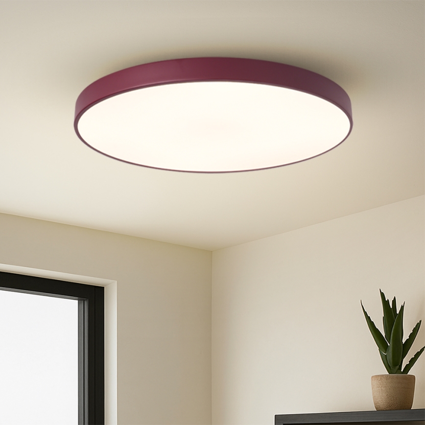 Brilagi - dimmbare LED-Leuchte POOL SMART LED/100W/230V Ø 80 cm 3000–6000K Wi-Fi Tuya + Fernbedienung burgunderrot