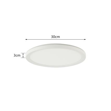 Brilagi - LED-Dimmleuchte mit Bewegungs- und Dämmerungssensor ULTRA SLIM LED/18W/230V Ø 30 cm + Fernbedienung