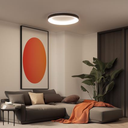 Brilagi - Dimmbare LED-Deckenleuchte FALCON II LED/108W/230V 3000-6500K Ø 80 cm schwarz + Fernbedienung