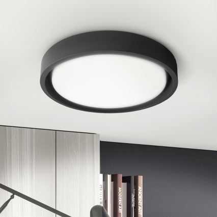 Brilagi - LED-dimmbare Deckenleuchte MATTEO LED/48W/230V 3000-6500K Ø 41 cm schwarz + Fernbedienung