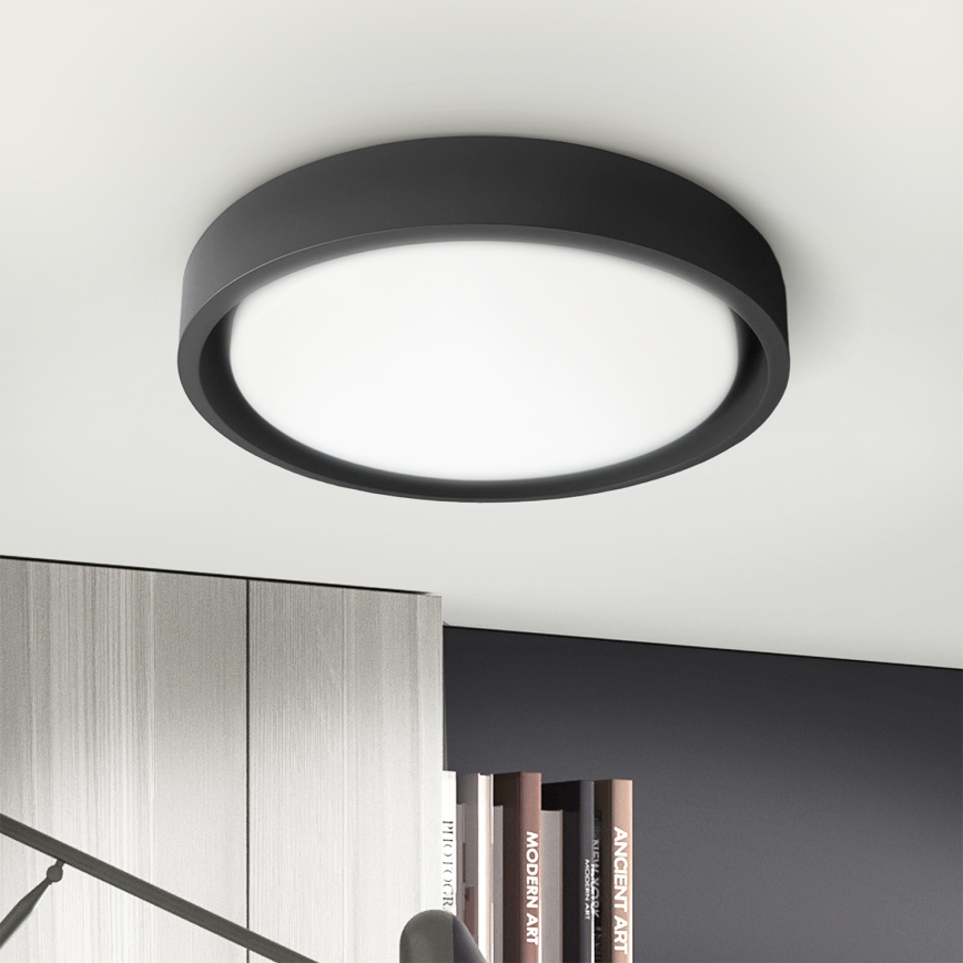 Brilagi - LED-dimmbare Deckenleuchte MATTEO LED/48W/230V 3000-6500K Ø 41 cm schwarz + Fernbedienung