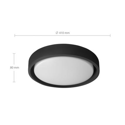 Brilagi - LED-dimmbare Deckenleuchte MATTEO LED/48W/230V 3000-6500K Ø 41 cm schwarz + Fernbedienung