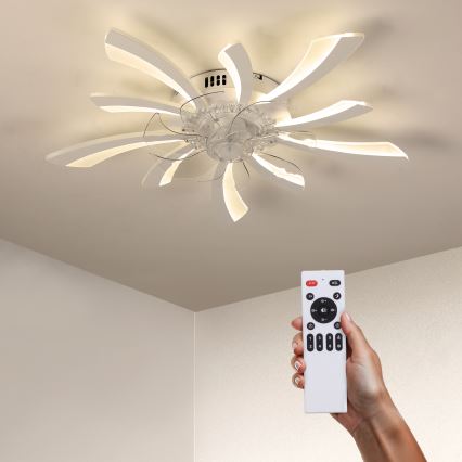 Brilagi - LED dimmbare Deckenleuchte mit Ventilator LED/50W/230V 3000-6500K Weiß + Fernbedienung
