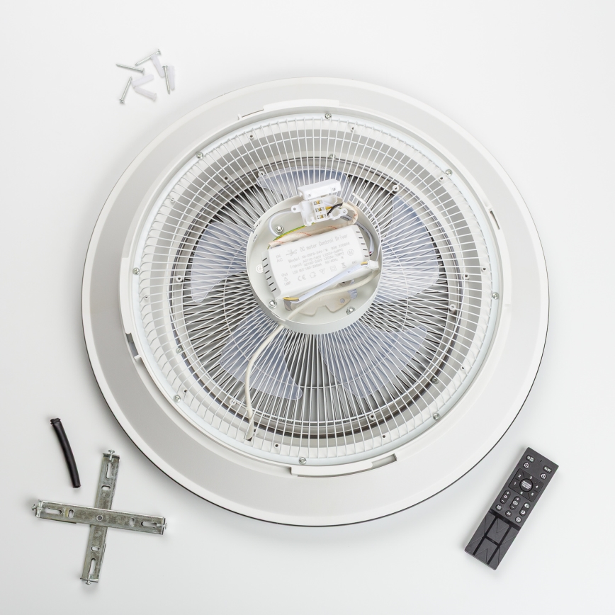 Brilagi - LED dimmbares Leuchtmittel mit Ventilator AURA LED/38W/230V 3000-6000K Weiß + Fernbedienung