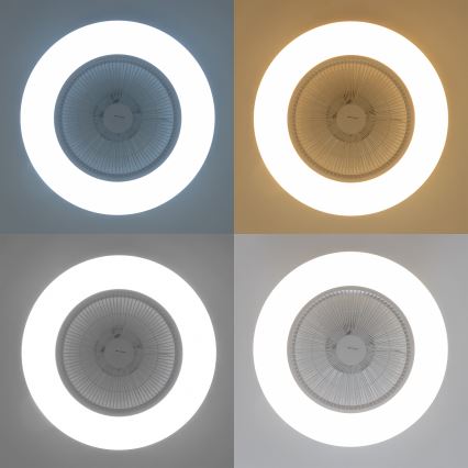Brilagi - LED dimmbares Leuchtmittel mit Ventilator AURA LED/38W/230V 3000-6000K Weiß + Fernbedienung