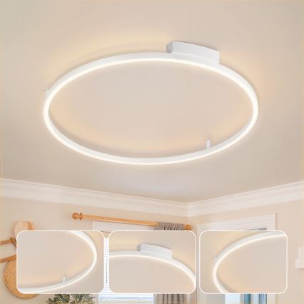 Brilagi - LED-dimmbare Deckenleuchte PORTOFINO LED/60W/230V 3000-6000K Ø 80 cm weiß + Fernbedienung