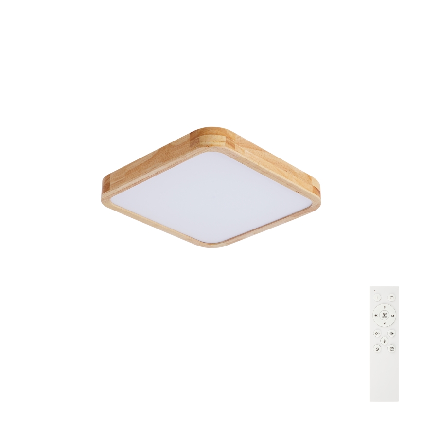 BRILAGI - LED dimmbare Deckenleuchte WOODLINE SQUARE LED/48W/230V 3000-6000K Eiche 40x40 cm + Fernbedienung
