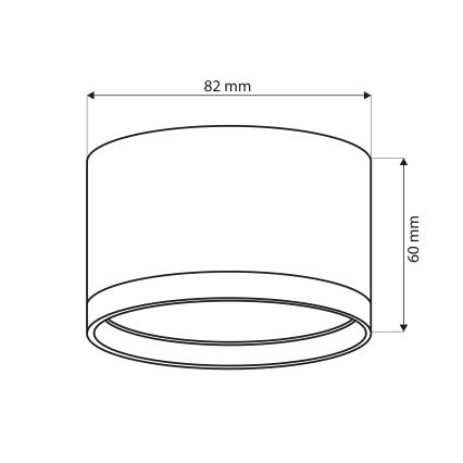 BRILAGI - LED Einbau-Spot SMOOTH 1xGX53/15W/230V 60x82 mm schwarz