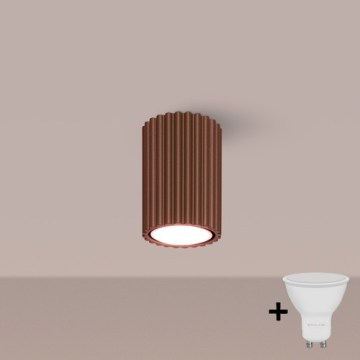 Brilagi - LED-Einbauleuchte CRESTO 1xGU10/10W/230V 10 cm braun