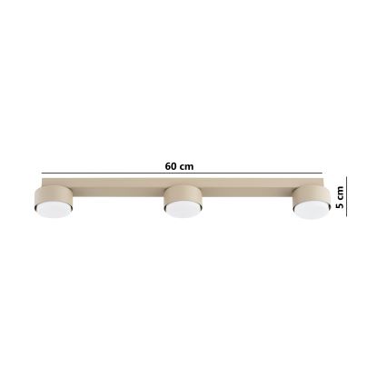 Brilagi - LED-Einbauleuchte MONO 3xGX53/13W/230V beige