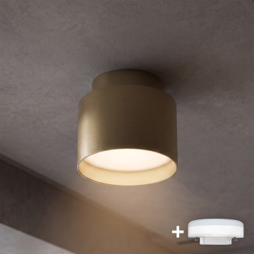 BRILAGI - LED-Einbaustrahler BACKLIT 1xGX53/15W/230V + LED/3W Ø 8 cm goldfarben