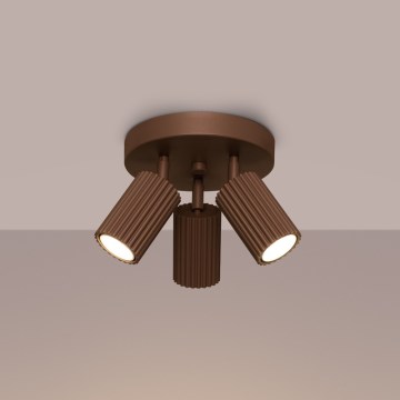 Brilagi - LED-Einbaustrahler CRESTO 3xGU10/10W/230V braun