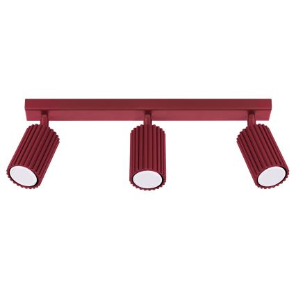 Brilagi - LED-Einbaustrahler CRESTO 3xGU10/10W/230V burgunderrot