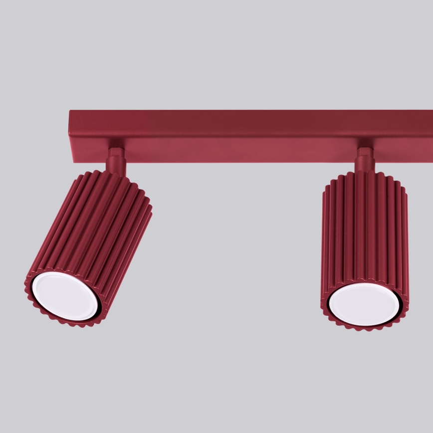 Brilagi - LED-Einbaustrahler CRESTO 3xGU10/10W/230V burgunderrot