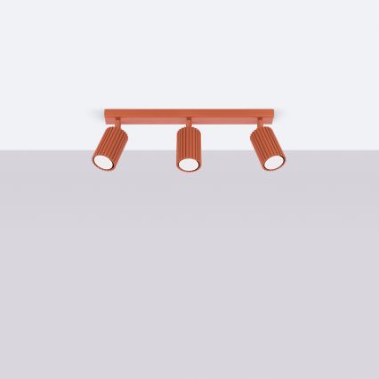 Brilagi - LED-Einbaustrahler CRESTO 3xGU10/10W/230V rot