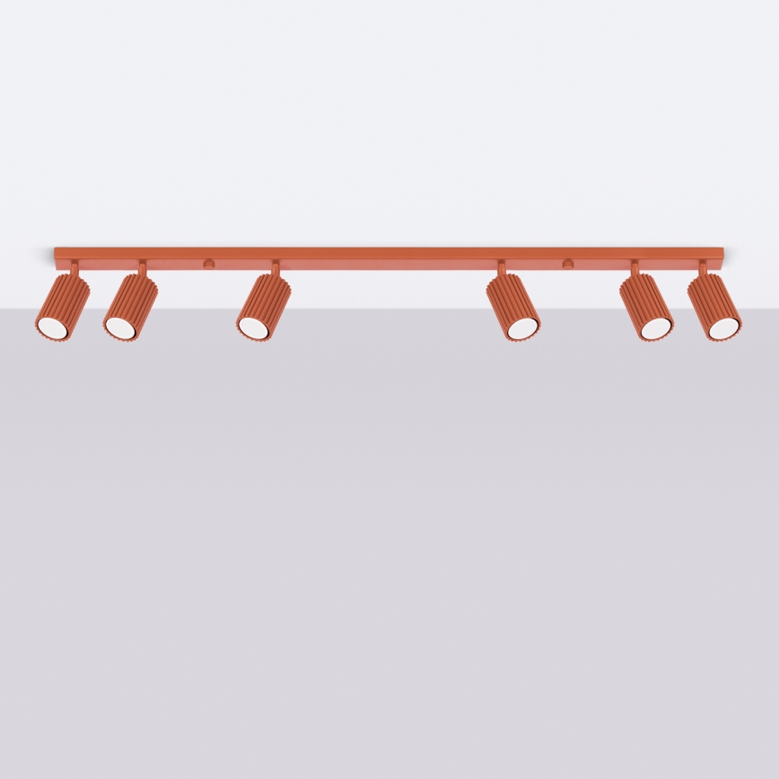 Brilagi - LED-Einbaustrahler CRESTO 6xGU10/10W/230V rot