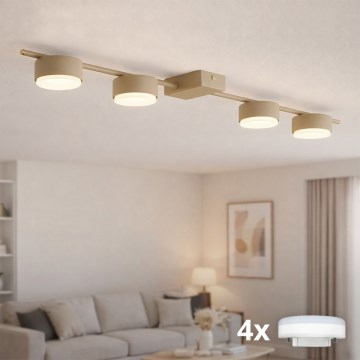 Brilagi - LED-Einbaustrahler MONO 4xGX53/13W/230V beige