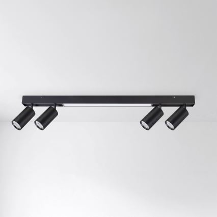 Brilagi - LED-Einbaustrahler SELE 4xGU10/30W/230V + LED/20W schwarz