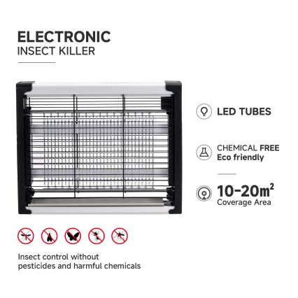 Brilagi - LED-elektrischer UV-Insektenfänger 2xLED/2W/230V 20 m2
