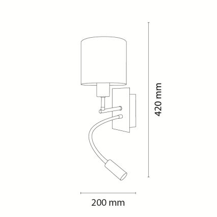 BRILAGI - LED verstellbare Kinder-Wandleuchte BOBO 1xE27/25W/230V + LED/3W mattchrom/weiß/Bärchen