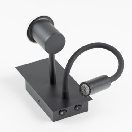 BRILAGI - Flexible LED-Kinder-Wandleuchte BOBO 1xE27/25W/230V + LED/3W schwarz/weiß/Einhörner