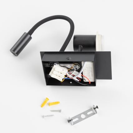 BRILAGI - LED flexible Kinder-Wandleuchte BOBO 1xE27/25W/230V + LED/3W schwarz/weiß/rosa/mit Feenmotiv