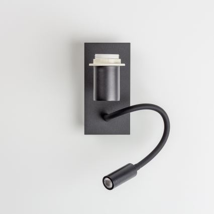 BRILAGI - Flexible LED-Kinder-Wandleuchte BOBO 1xE27/25W/230V + LED/3W schwarz/weiß/Teddybären