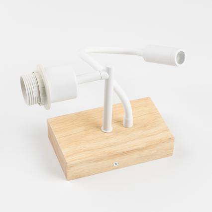 BRILAGI - Flexible LED-Kinder-Wandleuchte BOBO WOOD 1xE27/25W/230V + LED/3W Eiche/weiß/Einhörner