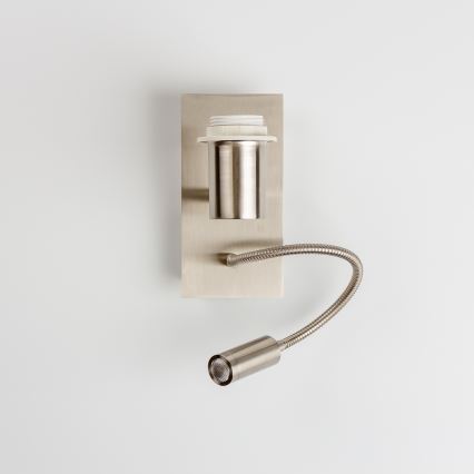 Brilagi - LED Flexibel Wandleuchte NUBILA 1xE27/25W/230V + LED/3W matt Chrom