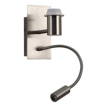 Brilagi - LED Flexibel Wandleuchte NUBILA 1xE27/25W/230V + LED/3W matt Chrom