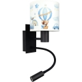 BRILAGI - LED-flexible Kinder-Wandleuchte BOBO 1xE27/25W/230V + LED/3W schwarz/weiß/blau/Bärchen