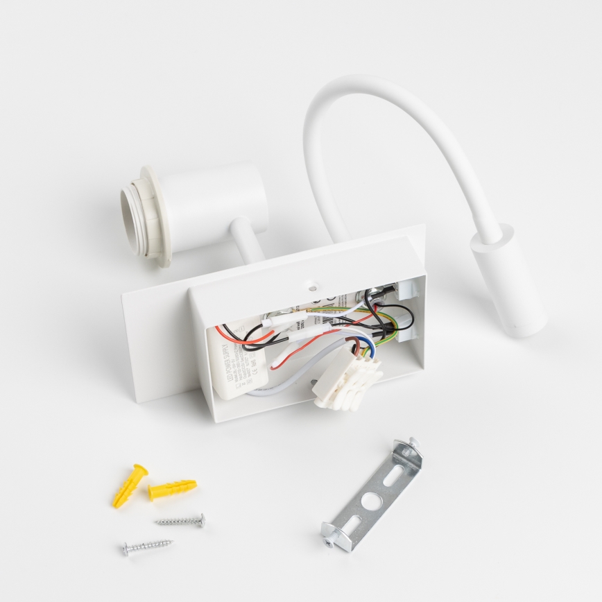 Brilagi - Flexible LED-Wandleuchte NUBILA 1xE27/25W/230V + LED/3W weiß/gelb