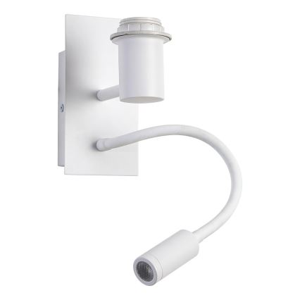 Brilagi - Flexible LED-Wandleuchte NUBILA 1xE27/25W/230V + LED/3W Weiß/Hellgrau