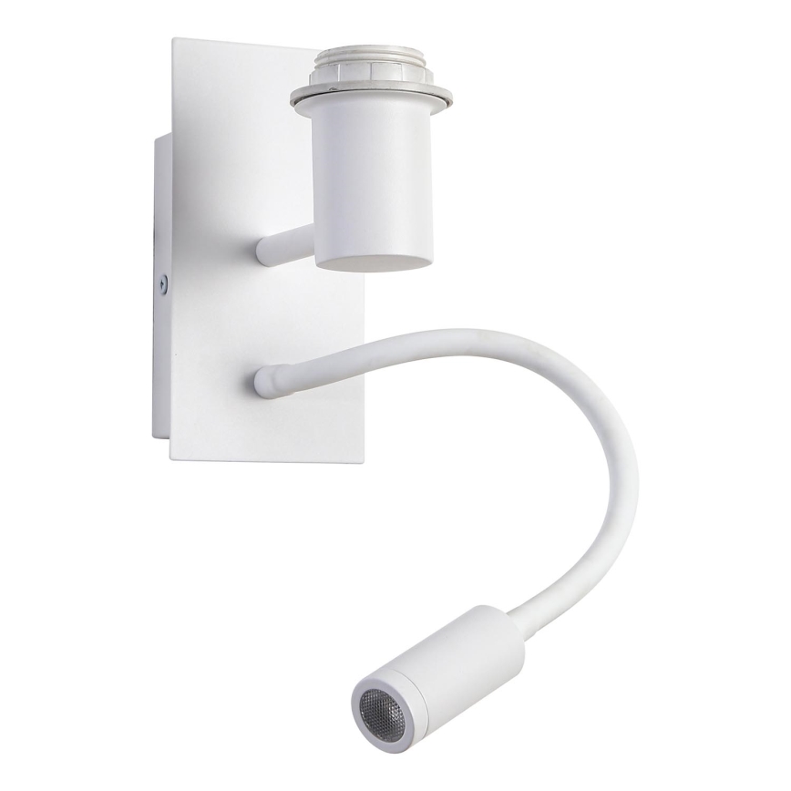 Brilagi - Flexible LED-Wandleuchte NUBILA 1xE27/25W/230V + LED/3W Weiß/Hellgrau