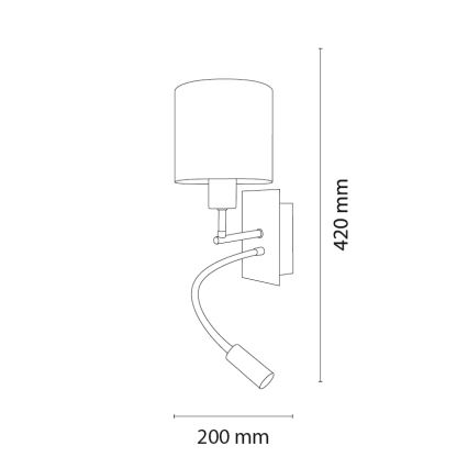 BRILAGI - LED Kinder-Wandleuchte BOBO, flexibel, 1x E27/25W/230V + LED 3W, mattchrom/weiß mit Einhorn-Motiv