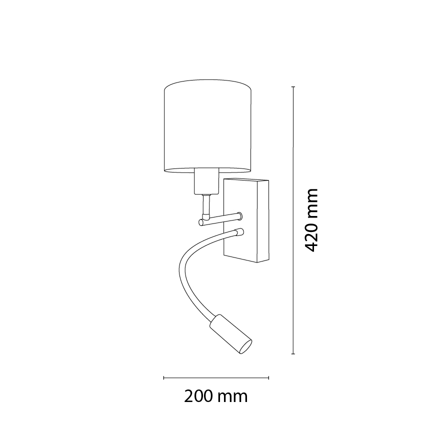 BRILAGI - LED flexible Kinder-Wandleuchte BOBO WOOD 1xE27/25W/230V + LED/3W Eiche/schwarz/beige/Punkte