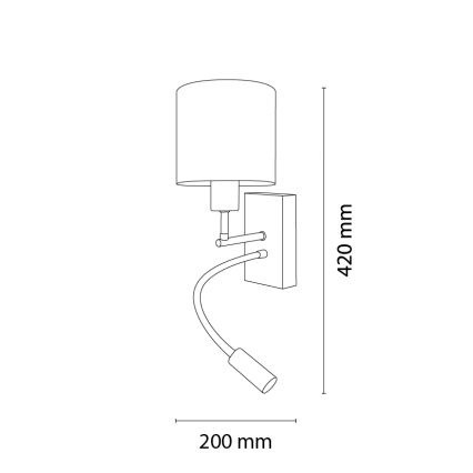 BRILAGI - LED flexible Kinder-Wandleuchte BOBO WOOD 1xE27/25W/230V + LED/3W Eiche/schwarz/weiß/rosa/Feenmotiv