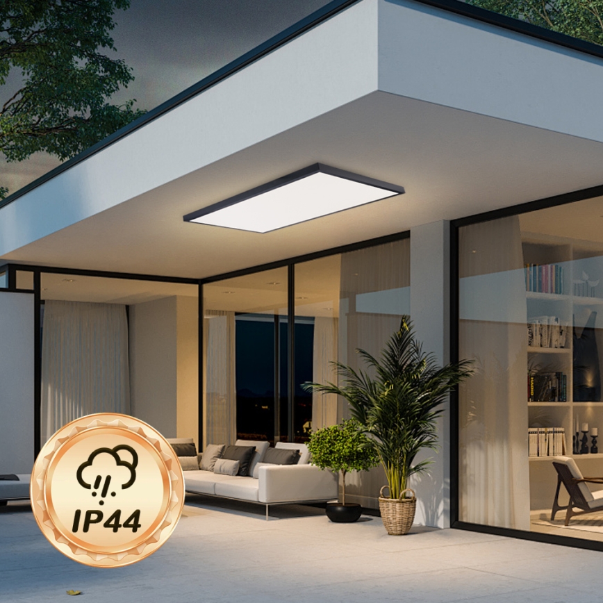 Brilagi - LED-Deckenleuchte für Badezimmer FRAME LED/96W/230V 120x60 cm 3000/4000/6000K IP44 schwarz