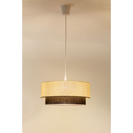 Brilagi - LED-Hängeleuchte am Kabel Boho-Style 1xE27/15W/230V Ø 40 cm creme/braun