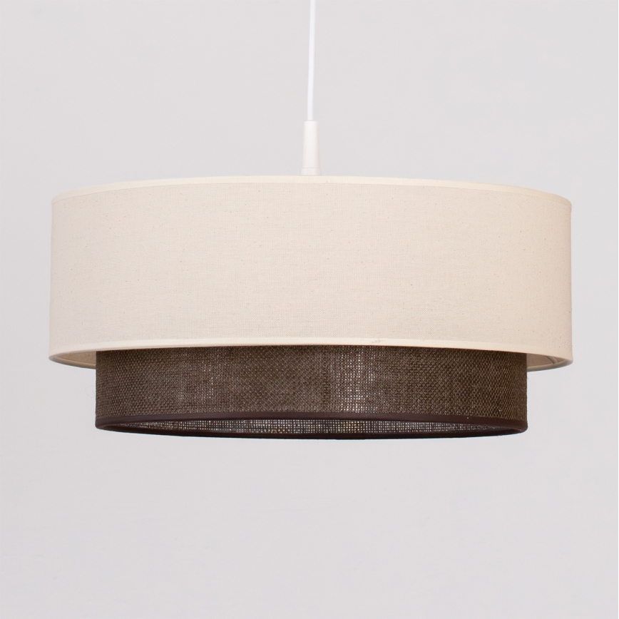 Brilagi - LED-Hängeleuchte am Kabel Boho-Style 1xE27/15W/230V Ø 40 cm creme/braun