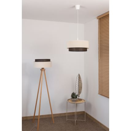 Brilagi - LED-Hängeleuchte am Kabel Boho-Style 1xE27/15W/230V Ø 40 cm creme/braun