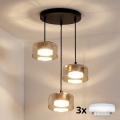 Brilagi - LED Hängeleuchte an Drahtseil AURA LUX 3xGX53/30W/230V schwarz/gold