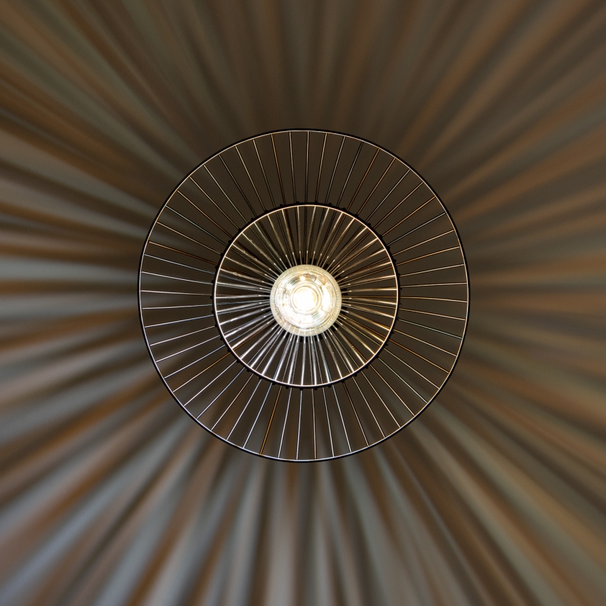 Brilagi - LED-Hängeleuchte an Drahtseil CERIA WIRE 1xE27/40W/230V Ø 38 cm schwarz